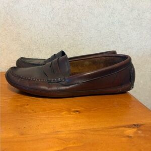 LL Bean Driving Leather Moccasin Brown Loafers for Men Size 11